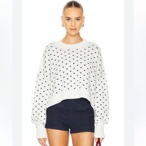 Free People easy street cropped White Patterned Sweater